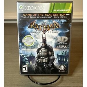 Batman Arkham Asylum Game Of The Year Edition Xbox 360 Complete CIB
